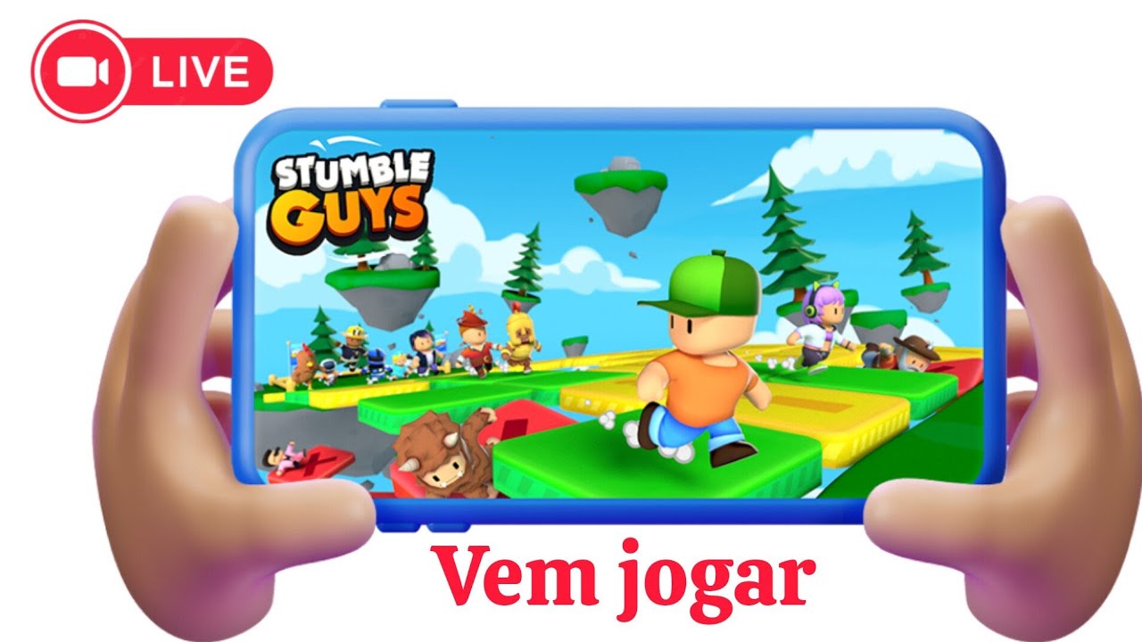 STUMBLE GUYS AO VIVO VEM JOGAR 