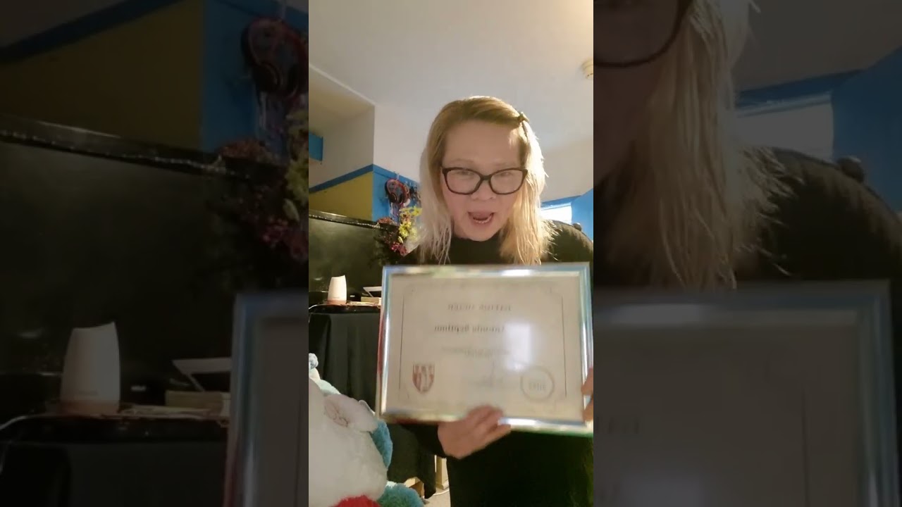 Antonia gets a certificate Award for the good work in her work place - part-2 #youtubeshorts #awards