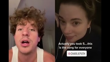 Charlie Puth Tik Tok deleted duet video 4/3/2022