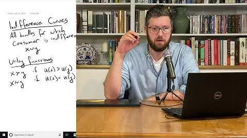 1.4.8 Utility and Indifference Curves - Intermediate Microeconomics