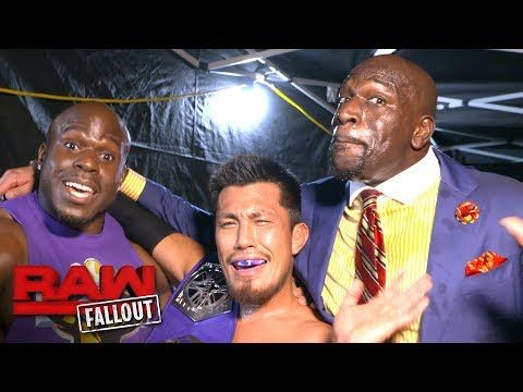 Akira Tozawa celebrates his WWE Cruiserweight Title win in two languages: Raw Fallout, Aug. 14, 2017