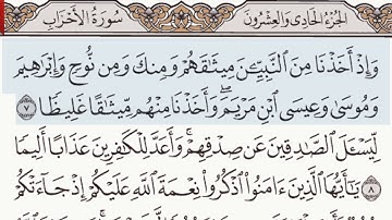 القرآن الكريم سورة الأحزاب الآية 7