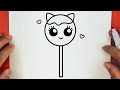 كيف ترسم مصاصة كيوت وسهلة خطوة بخطوة رسم سهل تعليم الرسم للمبتدئين Cute Lollipop Drawing 