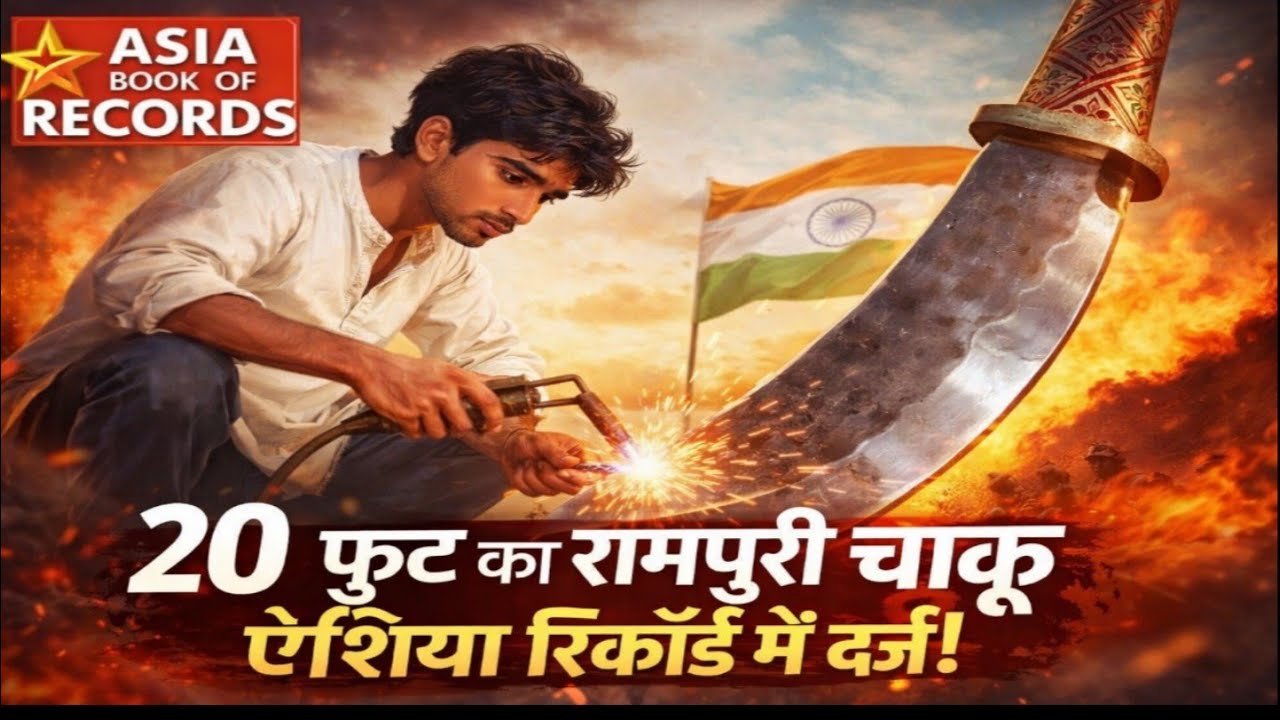 20 फुट का रामपुरी चाकू! रामपुर ने बनाया एशिया रिकॉर्ड 😲