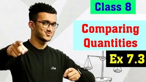 Comparing Quantities | Ex 7.3 | NEW NCERT 2024-25 | Chapter 7 | Maths | Class 8