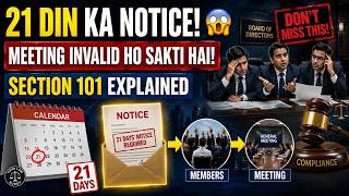 Section 101 Companies Act 2013 Explained | Notice of General Meeting | Company Law