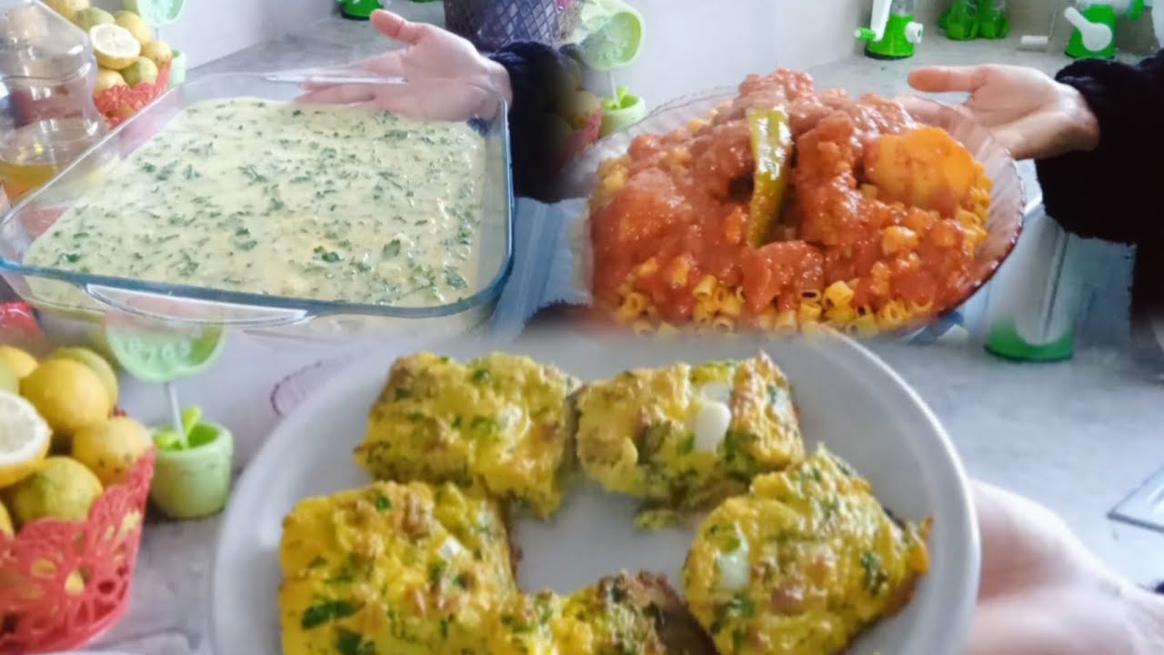 طاجين بروكلو 👌بنة 👌و مقرونة بالبطاطا و الحمص