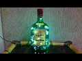 Luminária de garrafa  - abajur com lâmpadas de led (pisca-pisca) DIY
