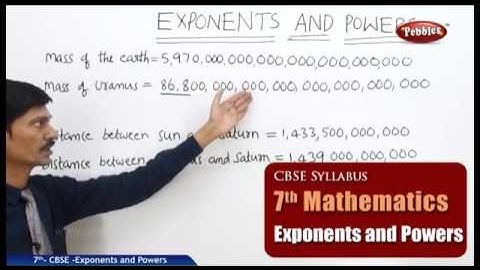 Exponents and Powers | Class 7th Mathematics | NCERT | CBSE Syllabus | Live Videos