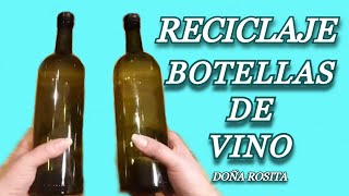 😍 MIRA !! COMO LE HAGO UNA BELLA DECORACION A UNA BOTELLA DE VIDRIO/ Manualidades con botellas