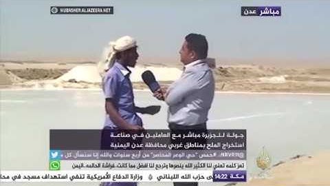 مقابلة العامل اليمني عن كيفية استخراج الملح   شرح مضحك