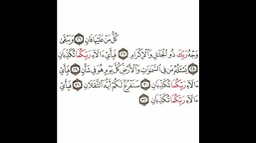 سورة الرحمن 4 القسم الرابع تكرار كيفي من .. كل من عليها فان .. إلى .. فبأي آلاء ربكما تكذبان