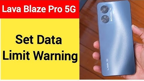how to set data limit warning, Lava Blaze Pro 5G me data limit kaise set karen