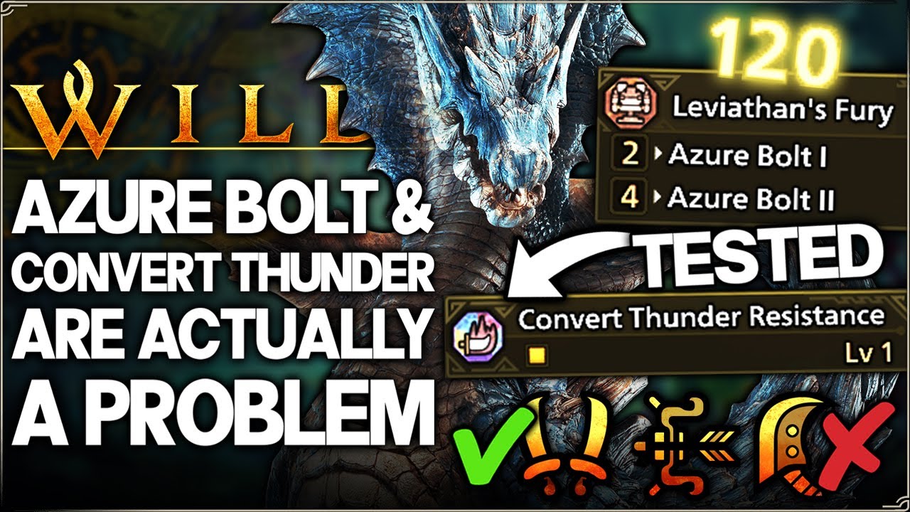 Monster Hunter Wilds - New Azure Bolt & Lagiacrus Weapons = Almost OP - Testing, Build & Best Guide!