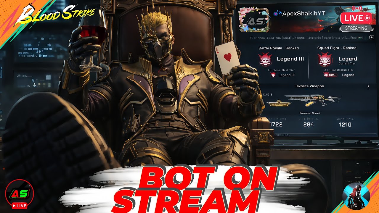 Blood Strike Live || Bot On Stream || streaming with Apex Shakib || Blood strike || apex Shakib ||