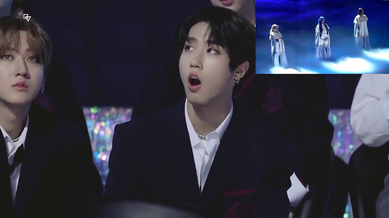 Han Ji-Sung react Mamamoo V Live awards V Heartbeat