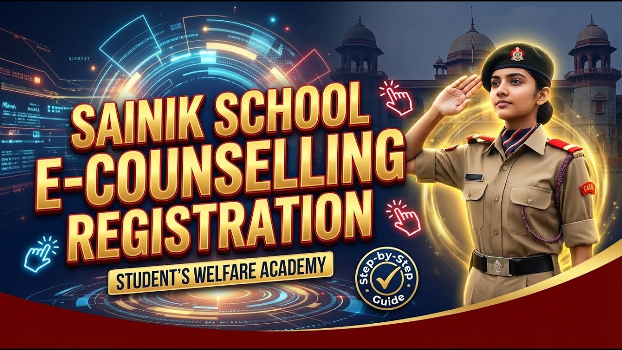 Sainik School E-Counselling 2026: Step-by-Step Registration | Student's Welfare Academy |