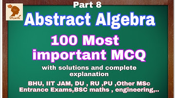 MCQ  of abstract algebra| BSC maths |BHU, IIT JAM, Other MSc Entrance Exams,DU | Ritzymaths
