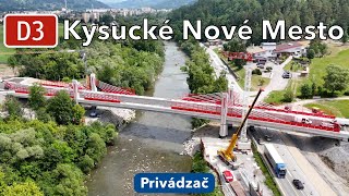 Výstavba privádzača D3 Kysucké Nové Mesto (jún 2024)