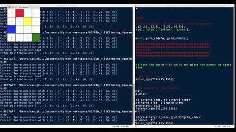 Hill Climbing - Artificial Intelligence - 4 Queens