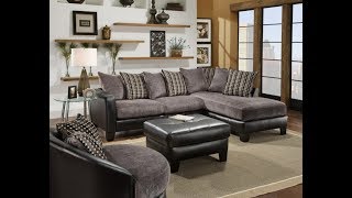 Living Room Furniture with Grey Sectional Sofa With Chaise