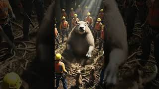 Rescuing the Huge Giant: Epic 3D Cinematic Forest Scene – Workers Free the Trapped Giant Creature