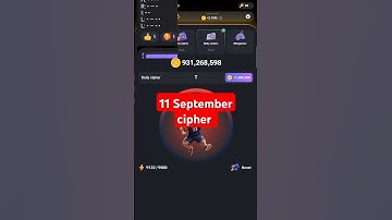 September 11-12 hamster kombat daily cipher code #shorts