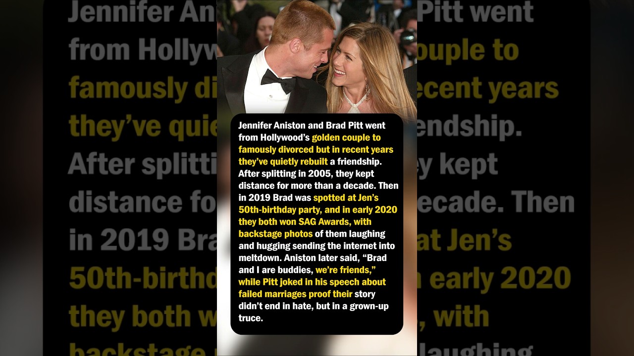 Jennifer Aniston & Brad Pitt: From Exes to Friendly Again