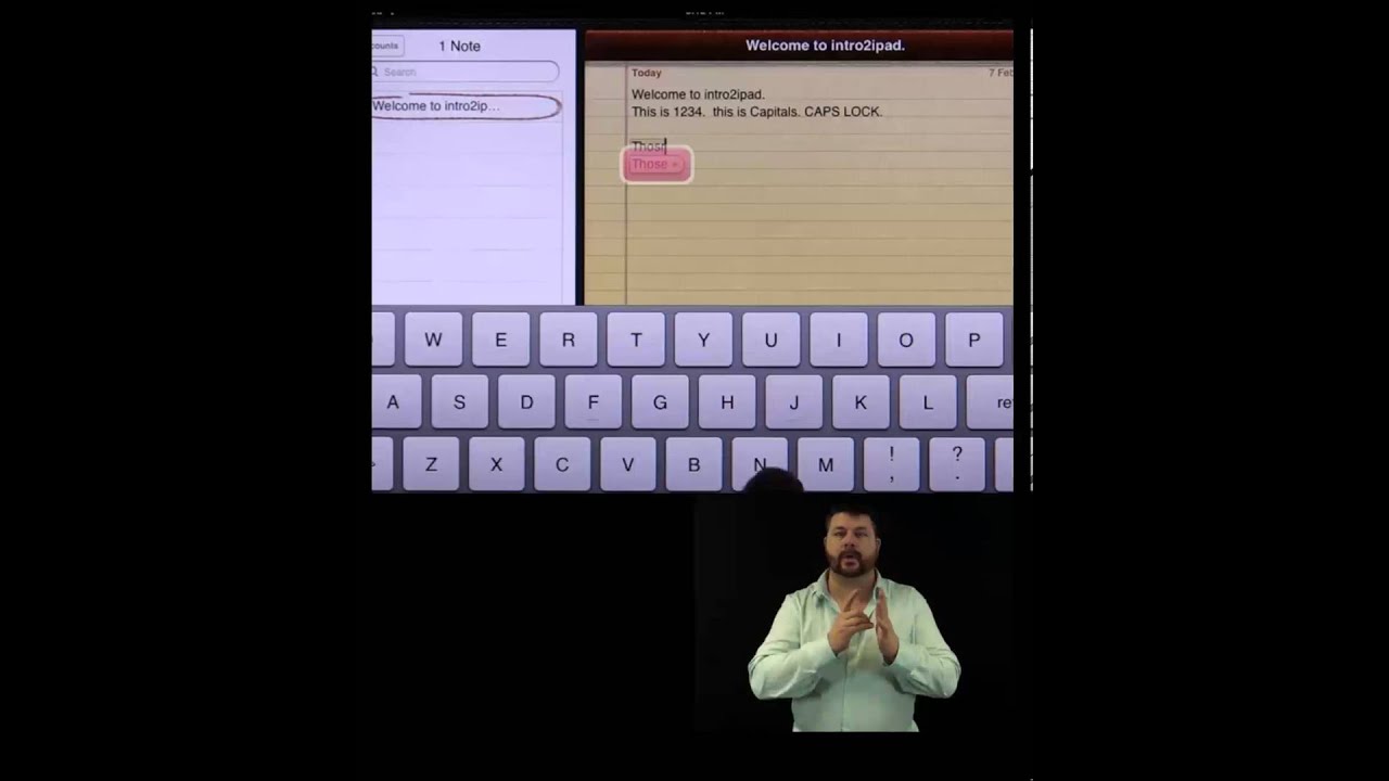 ipad keyboard Auslan Translation