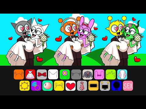 🌟Paper DIY🌟 INCREDIBOX SPRUNKI BRIDE CARRY! 😍 Sweet Wedding Couples Romantic Makeover ✨