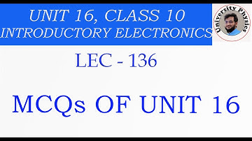 Multiple Choice Questions of unit 16 class 10 Physics