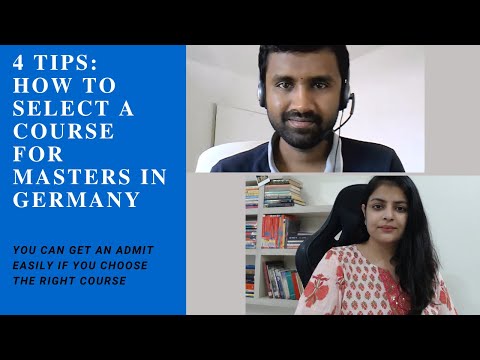 How to find a course for masters in Germany