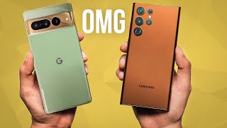 Google Pixel 7 Pro vs Samsung Galaxy S22 Ultra - DENT IN THE MATRIX 🔥