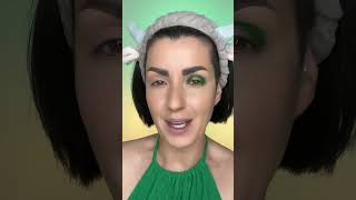 Tutorial de maquillaje verde #shorts #tutorialdemaquillaje