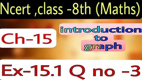 Ex-15.1 Q no -3|| ch-15 (introduction to graph)|| Class -8 Maths NCERT , CBSE, PSEB