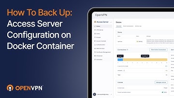 How to Back Up OpenVPN Access Server Configuration on Docker Container