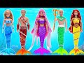 Ultimate Mermaid Crafts! 🧜‍♀️✨ Easy DIY Ocean Doll Makeovers