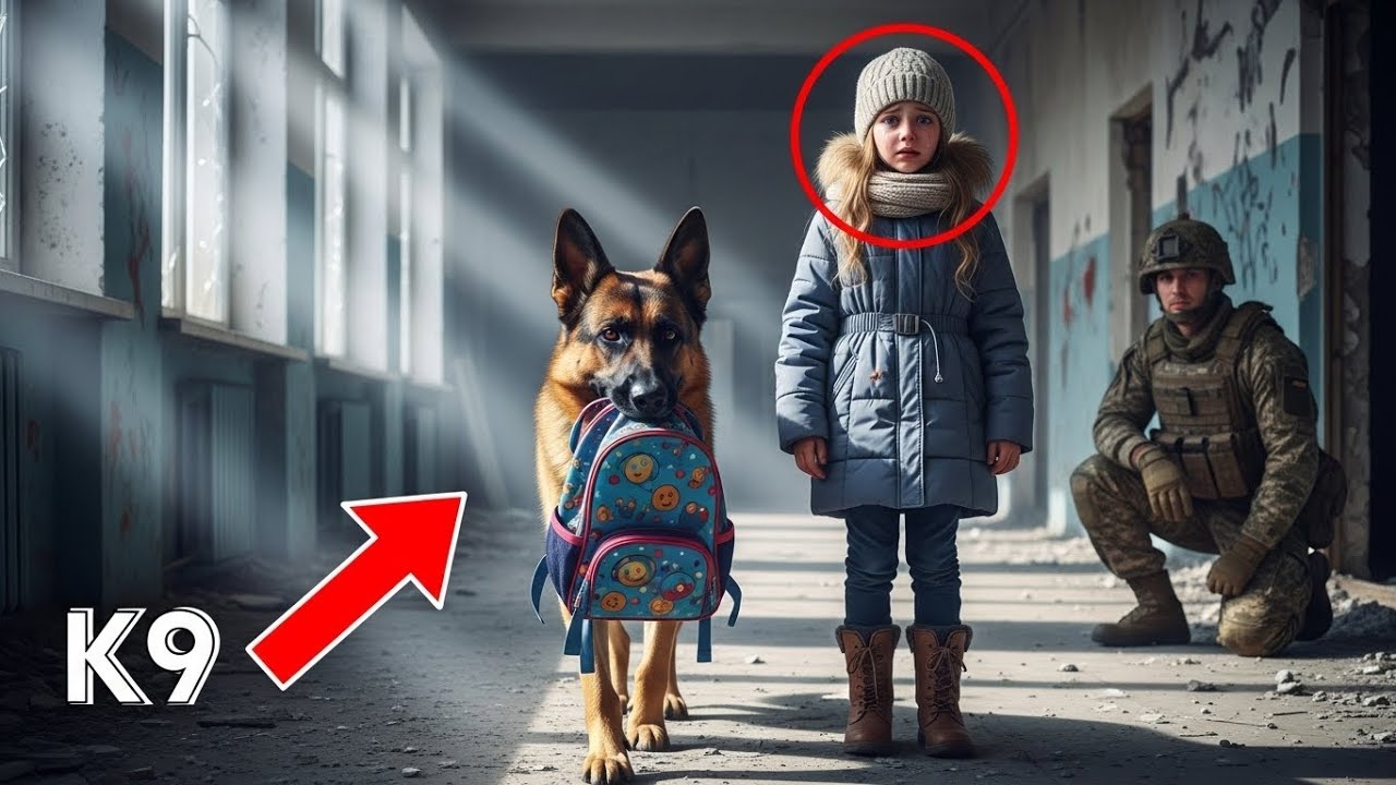 Dziewczynka straciła matkę podczas ewakuacji -ale ukraiński pies ratowniczy wbieg płomienie i wrócił