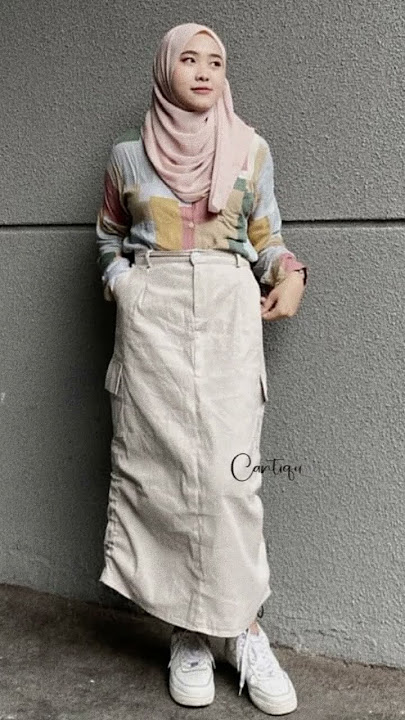 rekomendasi outfit ke kampus pake rok cargo