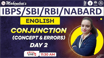 Conjunction | English | Bank Exams 2022-2023 | IBPS | SBI | RBI | NABARD | Rules & Exercises