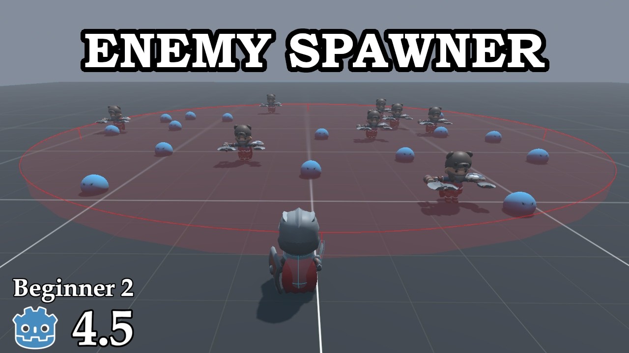 How to create an enemy spawner - Learn Godot 4 3D - no talking - YouTube