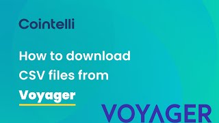 Voyager Tax Reporting: How to Get CSV Files from Voyager