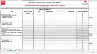 CPD LOG TUTORIAL