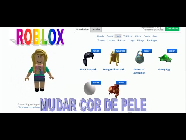 Tutorial - como mudar a cor da pele da skin #Roblox (ATUALIZADO