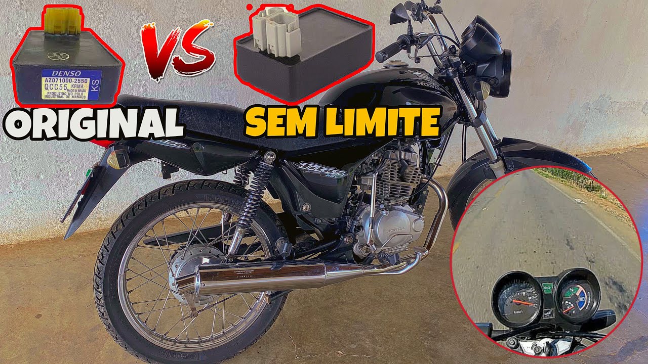 TESTANDO DOIS CDI NA TITAN 150 CARBURADA CDI ORIGINAL COM CORTE CDI DE 125  SEM CORTE