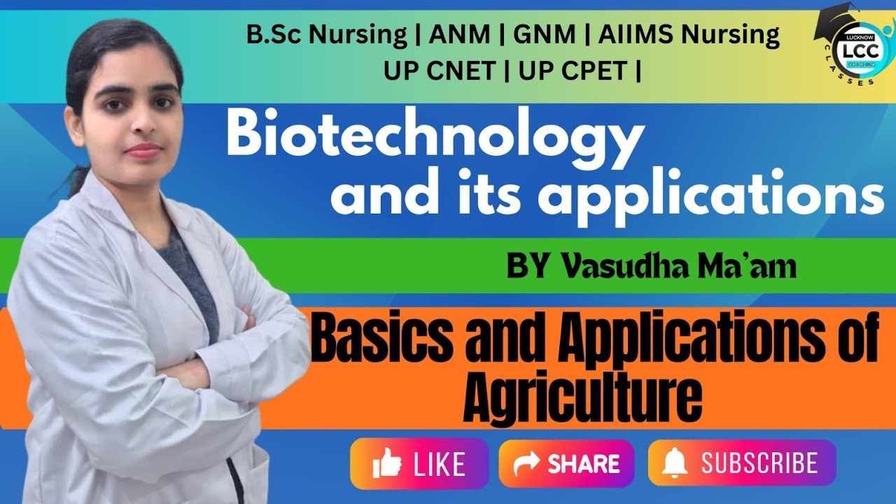 biotechnolog and its application || by Vasudha ma'am||Lbncc nursing class 