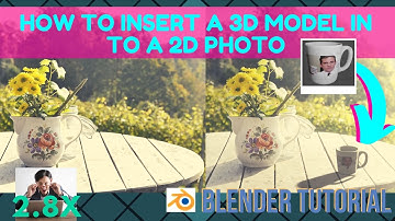 Blender 2.8 Tutorial-How to Insert a 3D Model in to a 2D Image