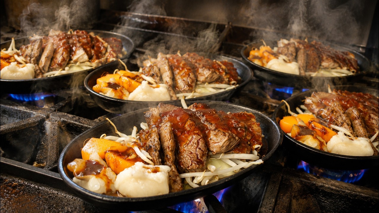 超絶ステーキラッシュ！白米1合は自動的に食べてしまうガツ盛り過ぎる鉄板焼き屋に密着