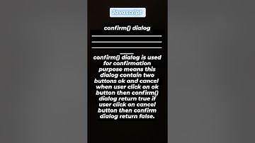 "JavaScript confirm() Dialog Explained | Handle User Confirmation Easily!"