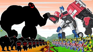 Mini Dj Transformer 7:Build a Pyramid, Optimus x Mummies Kong EVOLUTION of Seri Kong Animation